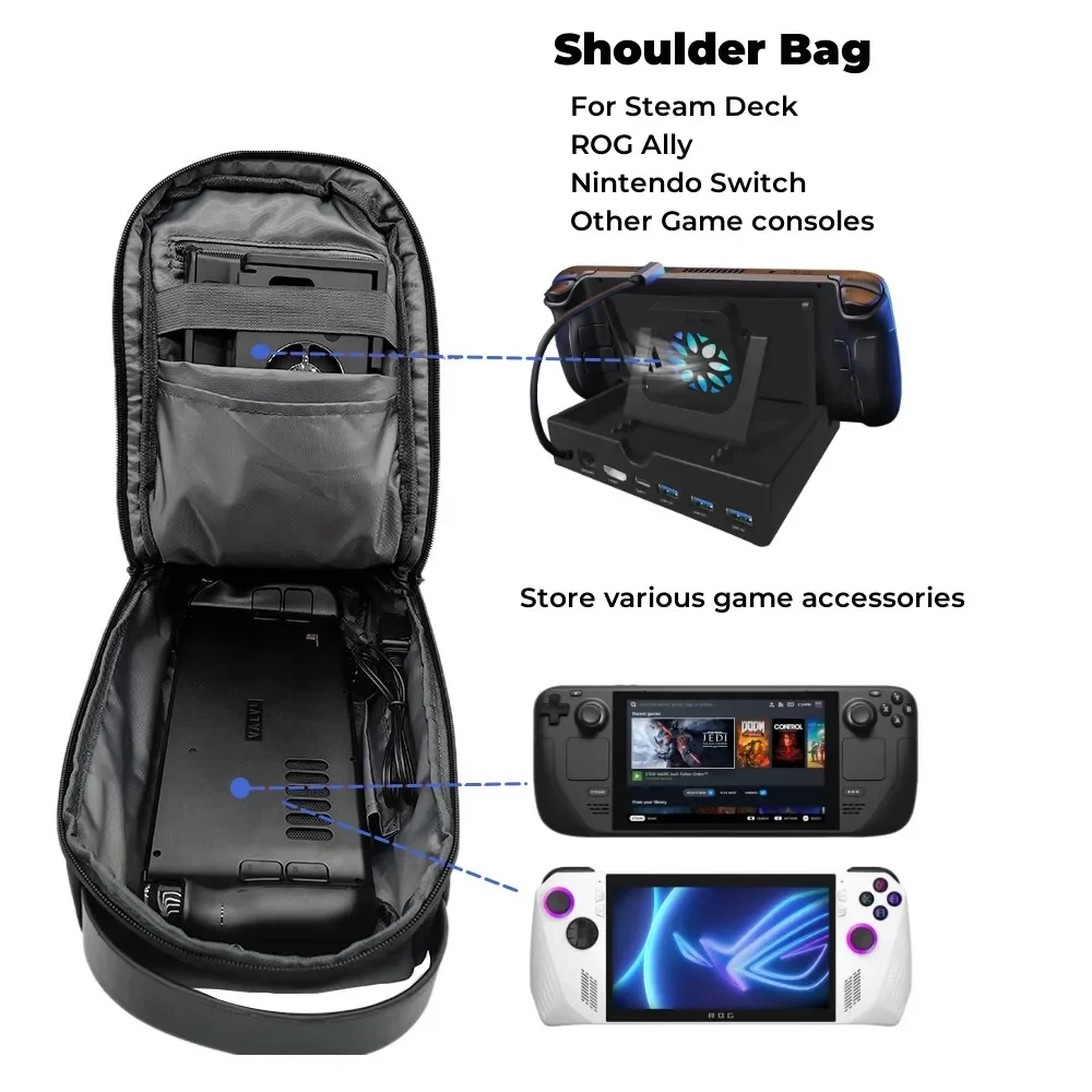 Travel Accessories Kit Bag - Shock-absorbing Sloping Shoulder Backpack For Asus