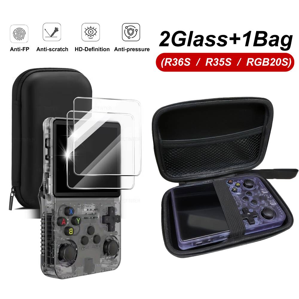 Travel Accessories Kit Bag - 3 IN 1 Storage bag+Glass Tempered
