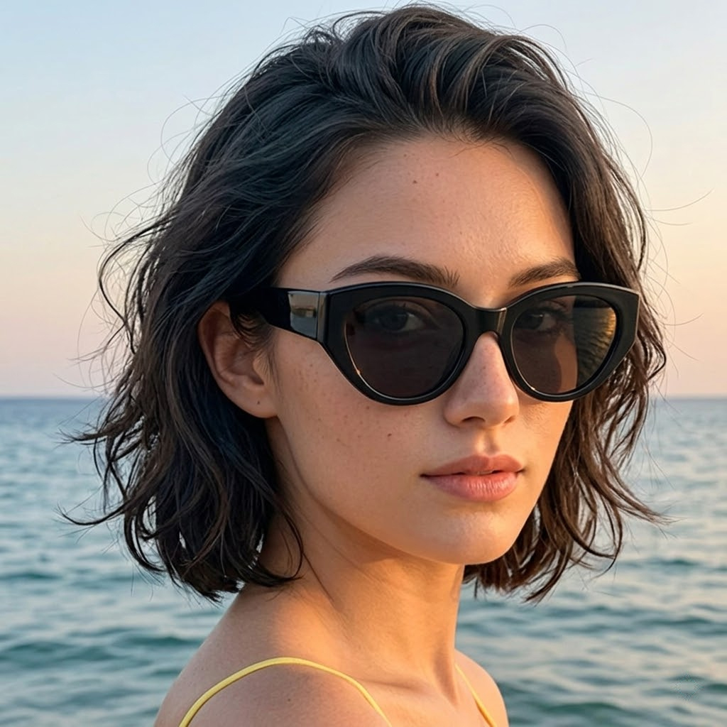Travel Accessories For Women - Women Men Classic Cat-Eye Polarized Sunglasses