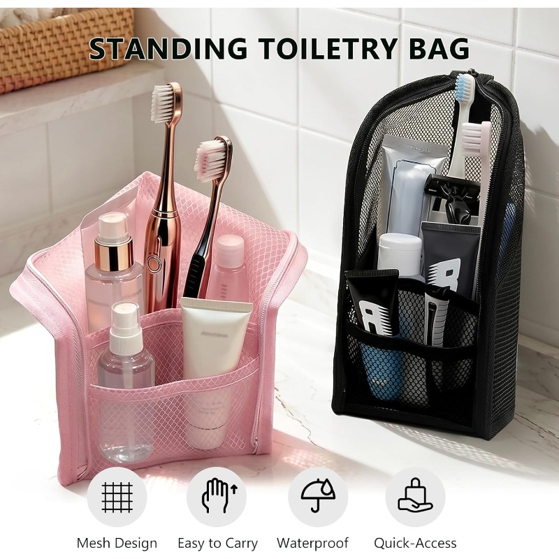 Mesh Toiletry Bag Breathable Q - đánh giá và giá Travel Accessories Organizer