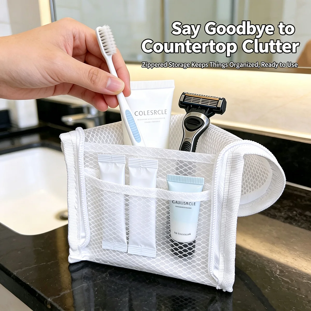 Standing Mesh Toiletry Bag for - đánh giá và giá Travel Accessories Organizer Case