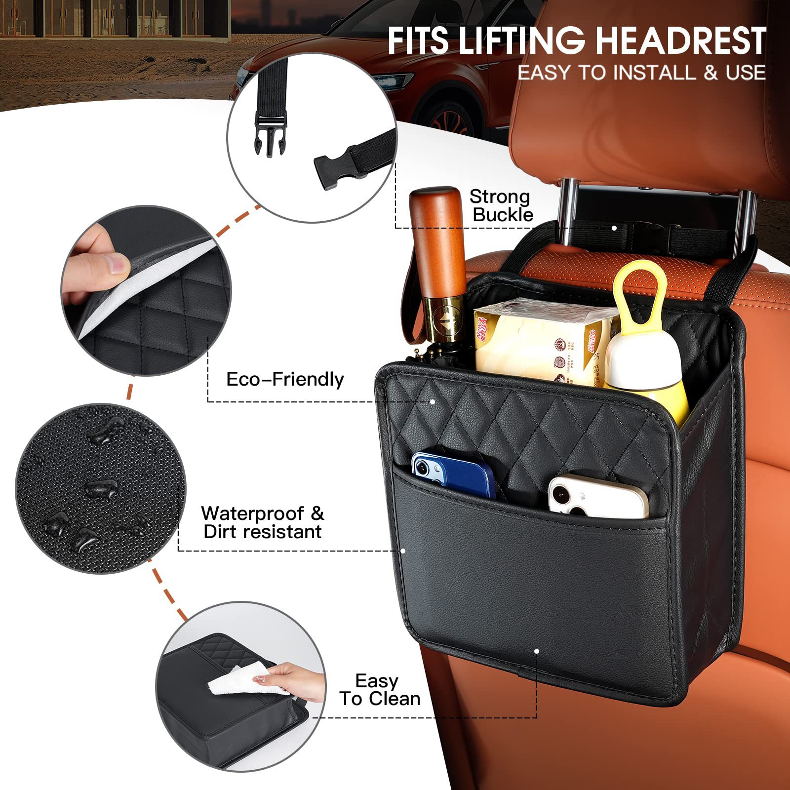 Hanging Storage Pocket Automot - đánh giá và giá Travel Accessories Car