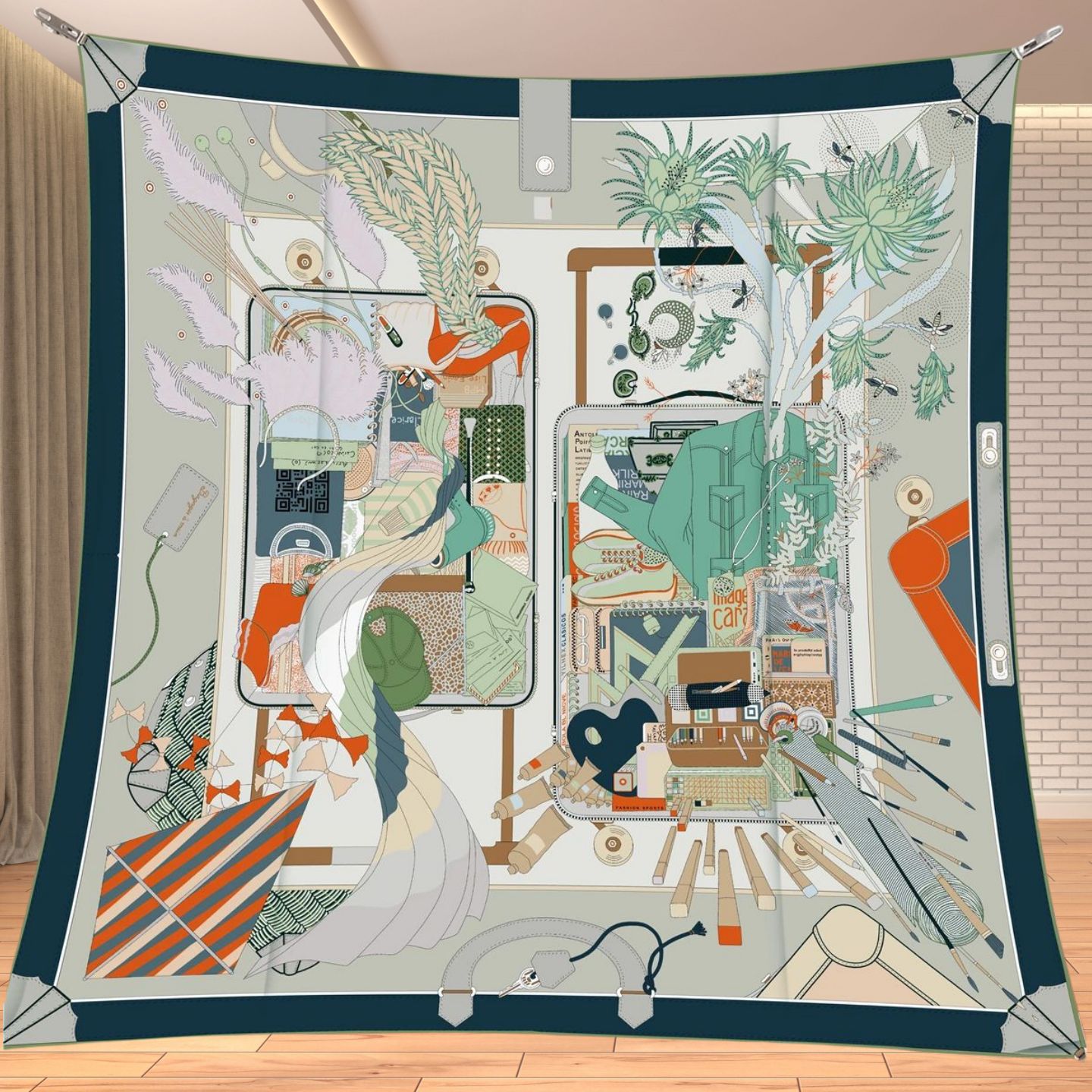 90cm Twill Silk Like Square Sc - đánh giá và giá Travel Accessories For Women