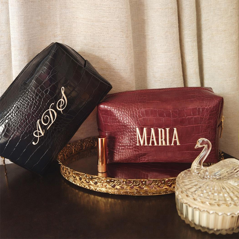 Embroidered Croc Makeup Bag Pe - đánh giá và giá Travel Accessories Gift Ideas