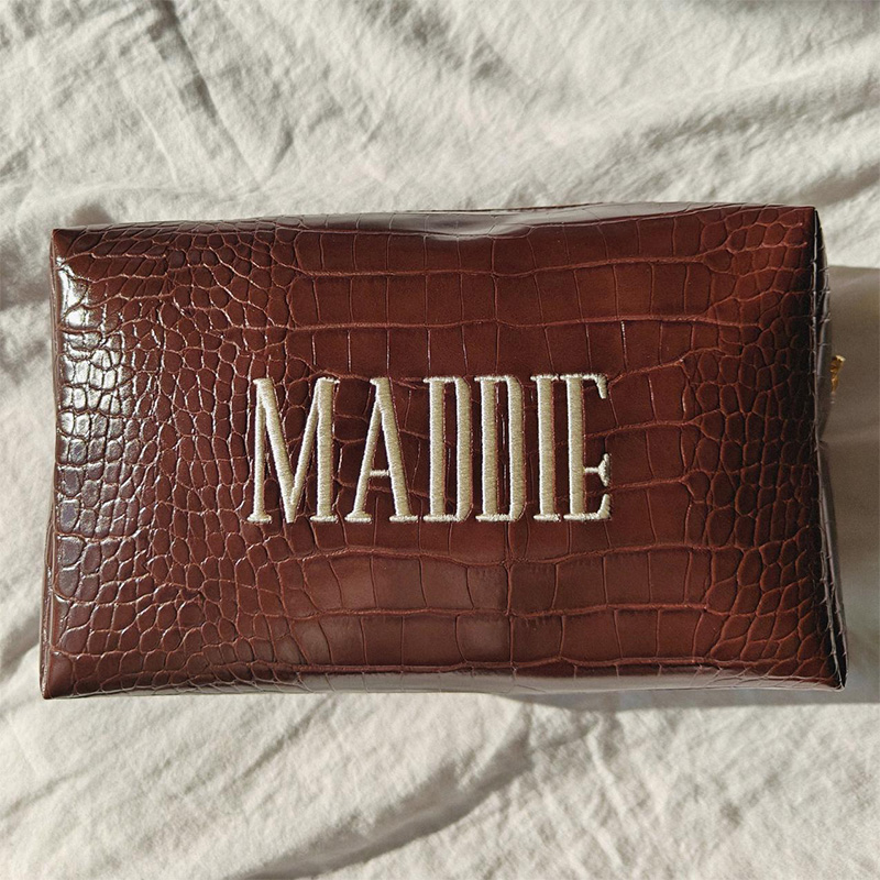 Embroidered Croc Makeup Bag Pe - đánh giá và giá Travel Accessories Gift Ideas